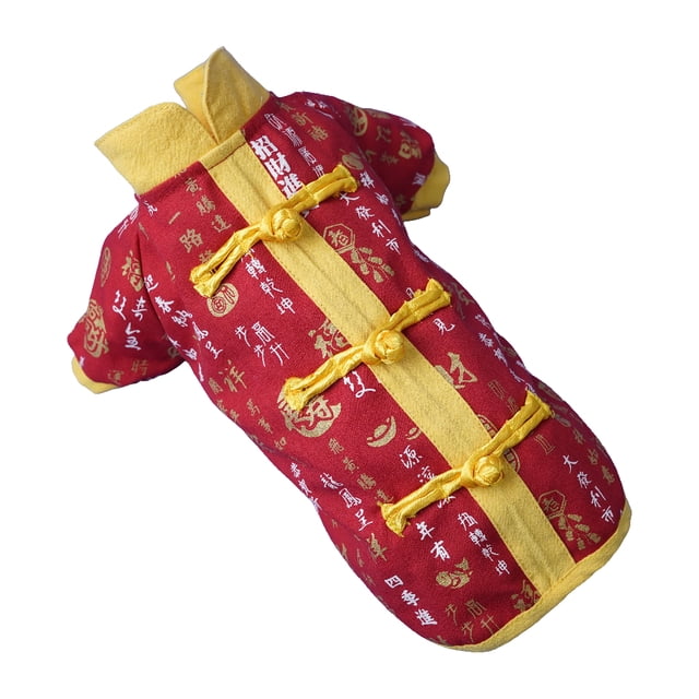 Billuyoard Ropa para perros, ropa para mascotas, traje Tang, estilo chino de Año Nuevo, calidez de invierno, múltiples estilos flexibles para caniche Ropa para mascotas rojo SG Billuyoard PT000712-10