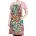 thumbnail image 5 of Pioneer Flower Floral Print Pattern Apron-Garden Aprons for Women with Pockets-Cotton Linen Waterproof Kitchen Cooking Gardening Aprons Adjustable for Kitchen,Cooking,BBQ and Salon 33x27 Inch, 5 of 7