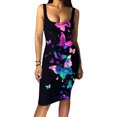 thumbnail image 4 of Babysbule Women's Summer Dresses Fashion Women Print Tank Dress Sleeveless Basic Midi Club Dress, 4 of 7