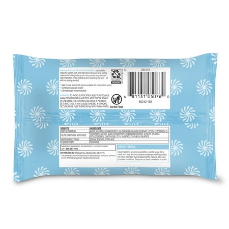 Equate Makeup Remover Facial Wipes, 10 Total Wipes