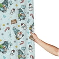 thumbnail image 3 of Shower Curtain, Winter Wonderland Light Blue Waterproof Fabric Plastic Shower Curtain, Drying Fast Bathroom Curtain with 9 Buttonholes, Ruffle Shower Curtain 60x72in, 3 of 8
