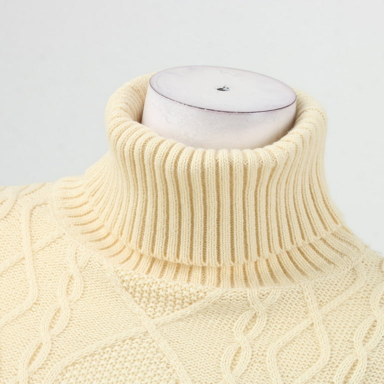 Fsqjgq Women's Turtleneck Sweater Dresses Casual Fashion