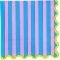 thumbnail image 1 of C.R. Gibson TW4-25648 Bold Stripe Disposable Paper Cocktail Napkins, 5" x 5", Multicolor, 20 Pieces, 1 of 6