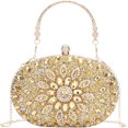 thumbnail image 1 of LHSHID Women Crystal Clutch Purse Rhinestone Evening Handbags for Wedding Party, 1 of 6