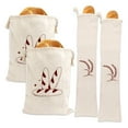 thumbnail image 6 of TOP-MAX Natural Linen Fresh Bread Bag Rustic Drawstring Bag Fresh Bread Bag for Storing Baguettes Long Flat Breads, 6 of 8