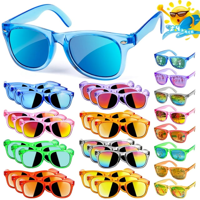 Gafas de sol AILEHO Kids con protección UV400, 24 paquetes de 3 a 8 años
