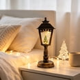 thumbnail image 5 of OANLKGI Christmas Lamp Post Light 8.46 x 3.15 IN Resin Design Resin Tabletop Lantern with Soft Warm Glow Holiday Street Lamp Decoration for Mantel Shelf Table christmas decorations Brown, 5 of 5