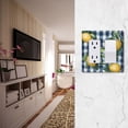 thumbnail image 5 of Yayeee Rocker Switch Wall Plate 2-Gang 4.7"x4.6" Home Decorative Outlet Cover, Cartoon Beige Lemon, 5 of 6