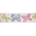 thumbnail image 2 of Fond d'Écran Vert Pourpre Papillons Magenta Blanc pour Enfants, Rouleau 15' x 7'', 2 of 3