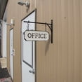 thumbnail image 4 of Rustic White Enamel Dual Hanging Office Flange Sign Embossed Business Shop Wall Decor, 4 of 5
