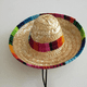 thumbnail image 3 of Multicolor Perro Gato Mexicano Sombrero de Paja Mascota Ajustable Hebilla Disfraz, 3 of 7