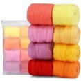 thumbnail image 1 of ZheElen Soft And Comfortable 8-Color Wool Roving Set For Set: beautiful and DIY Crafts Wool Roving Set Includes 8 Different, 1 of 6