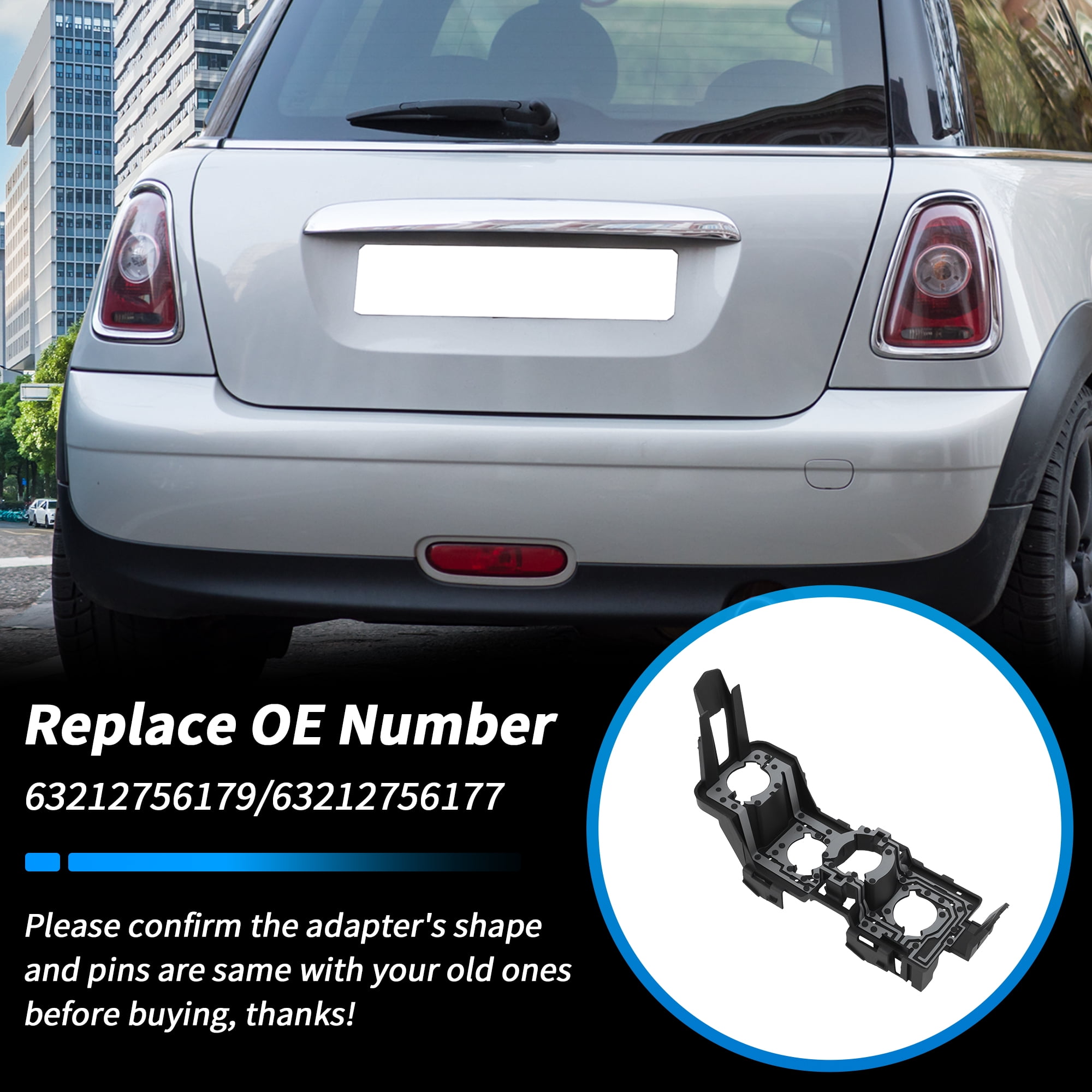 Unique Bargains 63212756179 Tail Light Bulb Carrier for Mini Cooper R56 2007-2010