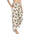 thumbnail image 2 of Uemuo Cute Sloth Pattern Women's Wide Leg Palazzo Lounge Pants with Pockets Light Weight Loose Comfy Casual Pajama Pants-Medium, 2 of 9