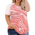 thumbnail image 1 of Gibobby Playera de Manga Corta con Cuello Redondo Tops talla grande para mujer, túnica estampada verano, Tops primavera, camisas manga corta con cuello redondo, blus(Rosa,G), 1 of 3