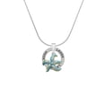 thumbnail image 2 of Delight Jewelry Silvertone Hot Blue Starfish - Laugh Ring Charm Necklace, 18", 2 of 4