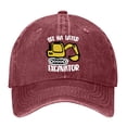 thumbnail image 4 of XFeng "See Ya Later Excavator" Embroidery Washed Baseball Cap, Vintage Black Toddler Boys Construction Vehicle Adjustable Sun Hat, 4 of 4