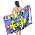 thumbnail image 5 of Bananas in Pyjamas Gifts Beach Towel for Women Girl Birthday Inspired Fan Bath Outdoor Music Lover, 5 of 6