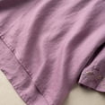 thumbnail image 5 of Women's Short Sleeve T-shirt 3/4 Sleeve Linen Shirts For Women 2025 Cotton Summer Retro Embroidered Boho Tops Casual Trendy Vacation Blouse,Purple Women's Short sleeve T-shirt XXL, 5 of 5