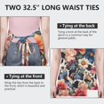 thumbnail image 6 of Pioneer Flower Floral Print Pattern Apron-Garden Aprons for Women with Pockets-Cotton Linen Waterproof Kitchen Cooking Gardening Aprons Adjustable for Kitchen,Cooking,BBQ and Salon 33x27 Inch, 6 of 7