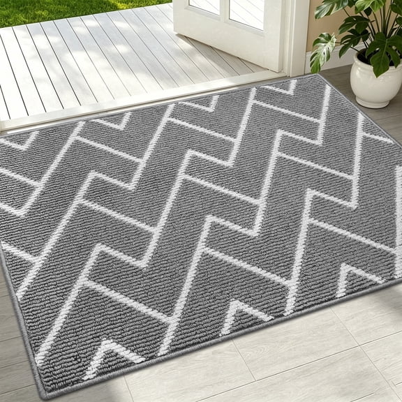 WETRBWEH 24"x 36" Door Mat, Non-Slip Washable Low Profile Indoor Outdoor Entryway Mat for Front Back Door