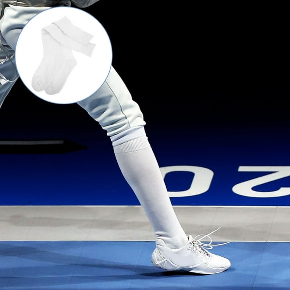 Worgeous 1 Pair Comfortable White Knee High Socks For Men Women Youth Long Fencing Socks For Soccer Softball Football Women'S Knee High Socks