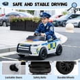 thumbnail image 5 of Jaxpety  Kids Ride On Police Car Power Wheels Electric Vehicle Toys with Remote Control  for Toddlers 3-6 Years, 5 of 6