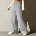thumbnail image 6 of Lenpel Women's Wide Leg Sweatpants 2025 Trendy High Waisted Drawstring Lounge Pants Comfy Casual Active Trousers, 6 of 7