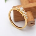 thumbnail image 2 of UIONEN CZ Rings for Women Sterling Sivler S925 Gold Color Band Size 13, 2 of 5