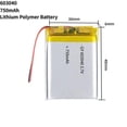 thumbnail image 1 of 3.7V 750mAh Li-Ion Battery 603040 Lithium Polymer Rechargeable Battery, 1 of 6