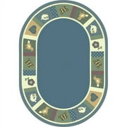 Joy Rugs Baby Blues Machine Tufted - Cut Pile Soft 10'9" x 13'2" Oval - Area Rug