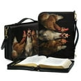 thumbnail image 3 of ZUXONGSY Rooster Chicken Print Bible Cover for Men Women Waterproof Faux Leather Bible Carrying Case Portable Bible Bag with Strap & Strap Multifunctional Bible Study Tools for Church Christian, 2XL, 3 of 6
