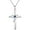 I.Dark Blue-September-Sapphire, variant on 925 Sterling Silver Cross Necklace for Women Men 5A CZ Birthstone Necklaces 14K Gold Plated or Rose Gold Necklace for Easter or Mother's Day