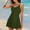 Army Green, variant on Womens One Piece Athletic Skirt Swimsuit Halter Modest Swimdress Tummy Control Bathing Suit with Shorts for Teen Girls Army Green L