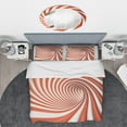 thumbnail image 2 of Designart 'Red and White Lined Spiral' Modern & Contemporary Duvet Cover Set, 2 of 4