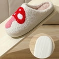 thumbnail image 4 of Slippers for Women Men Plush Fuzzy House Shoes Non Slip Winter Indoor Outdoor Slides Cute Ghost Pumpkin Bat Designs, 4 of 8