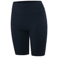 thumbnail image 2 of A2Y Women's Running Exercise High Waisted Bike Cotton shorts Navy L, 2 of 5