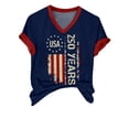 thumbnail image 7 of MEICHEN Women's 250Th Anniversary Print V Neck T Shirt 250Th Anniversary Tshirt Patriotic Tee, 7 of 7