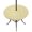 Pale Yellow, White, Yellow, variant on Round Outdoor Tablecloth with Umbrella Hole and Zipper, Botanical Rose Bud Tablecloth with Elastic Waterproof, Vintage Slate Blue Floral Leaves Farmhouse Patio Table Covers for 55" - 60" Pool Tables