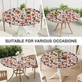 thumbnail image 7 of Orange Basketball Players Pattern Round Fitted Tablecloth with Elastic Edge,Dining Table Cover Waterproof,Outdoor Round Tablecloth for Camping,Dining,Indoor and Outdoor, 7 of 7