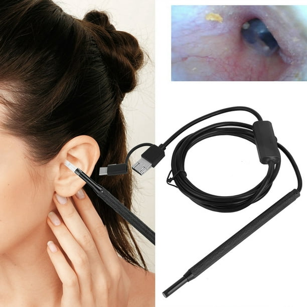 Acheter Endoscope de nettoyage d'oreille 3 en 1, 5.5MM, USB, visuel, caméra  HD, cuillère, Otoscope