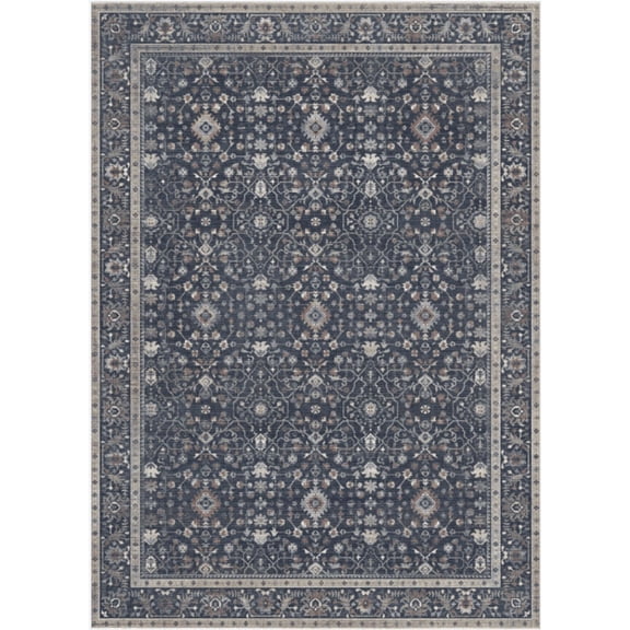 KUETH 2X3 Vintage Area Rugs Machine Washable Rugs for Living Room, Non Slip Flat Pile Rug with Rubber Backing, Boho Rug for Entryway Bedroom Dining Room Home Office