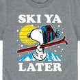 thumbnail image 3 of Peanuts - Snoopy Ski Ya Later - Toddler And Youth Short Sleeve Graphic T-Shirt, 3 of 6