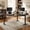 Dark Rustic Oak, variant on KeyWhat 60" L Shaped Standing Desk, Electric Height Adjustable Computer Desk with Shelves & Keyboard Tray, Corner Gaming Desk with LED Strip & Power Outlets, Antique White