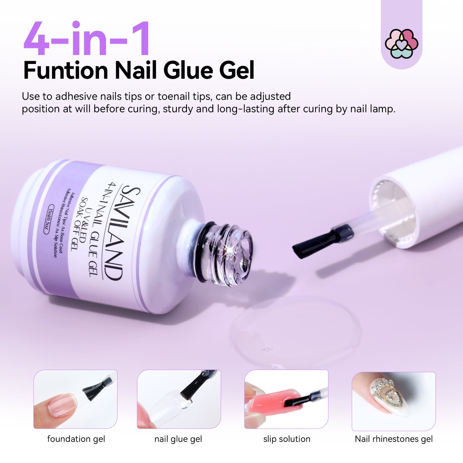 Saviland Toenails Tips and Glue Gel Kit - Gel x Nail Kit 500PCS Gel x Nails Acrylic Nails with Nail Drill Kit Nail Glue Gel Mini Nail Lamp Nail Art Tools Nail Extension