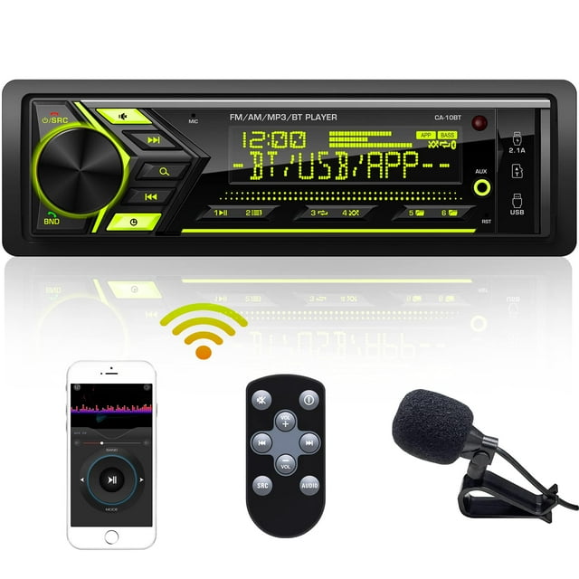 Receptor estéreo Bluetooth de un solo DIN Stiflix Marine para radio de coche