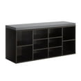 thumbnail image 4 of NiamVelo 3-Tier Shoe Bench Shoe Rack with 10 Compartments for Living Room, Black, 4 of 6