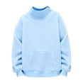 thumbnail image 3 of LNMQLPDBS Girls High Neck Sweatshirt with Front Pocket Casual Warm Long Sleeve Pullover Tops for Kids Tween Daily Wear Outgoing School Basic Solid Sweatshirt for Fall Winter, 3 of 7