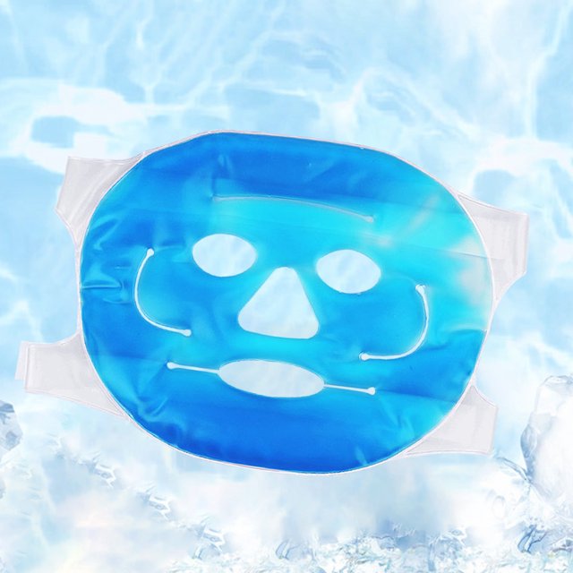 Cold Gel Face Mask Reduce Face Puff Face Eye Masks para Mujer Hombre (Azul74x19cm) Ygjytge Cuidado Belleza