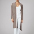 thumbnail image 1 of Chaqueta y abrigo informal de manga larga sin capucha para mujer, otoño e invierno, color liso, moda, largo medio, suéter de punto, cárdigan, abrigo para mujer, 1 of 4